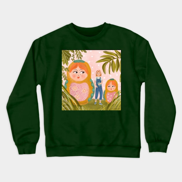 Babushkas Friends Crewneck Sweatshirt by Gigi Rosado